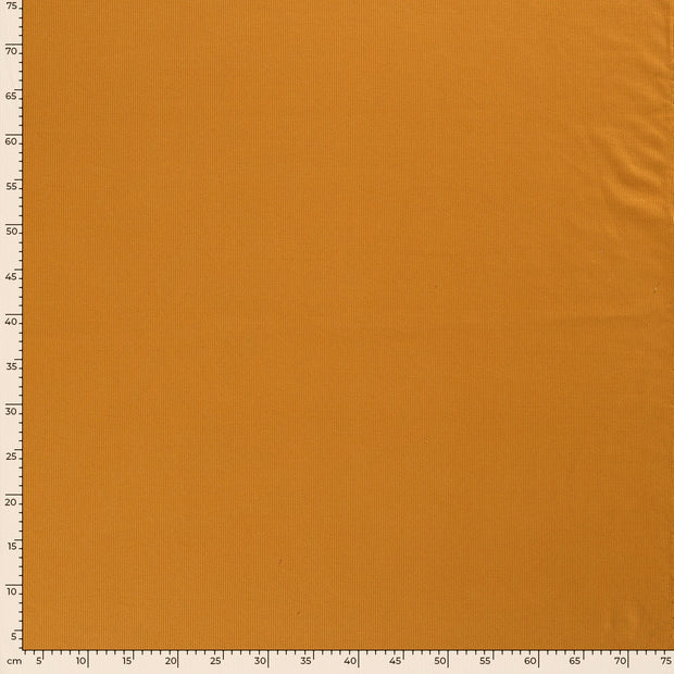 Rib Jersey fabric Unicolour Oker