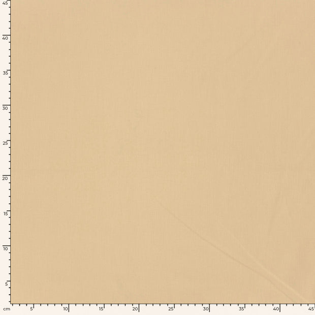 Cotton Poplin GOTS organic fabric Unicolour Camel
