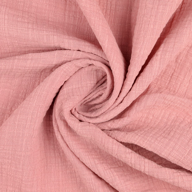 double gaze tissu vieux rose 