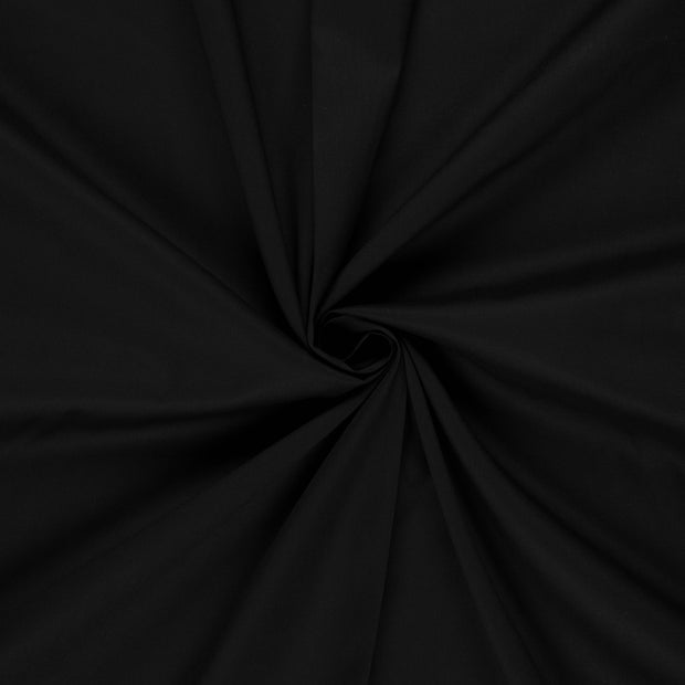 Coton Popeline GOTS tissu Noir 