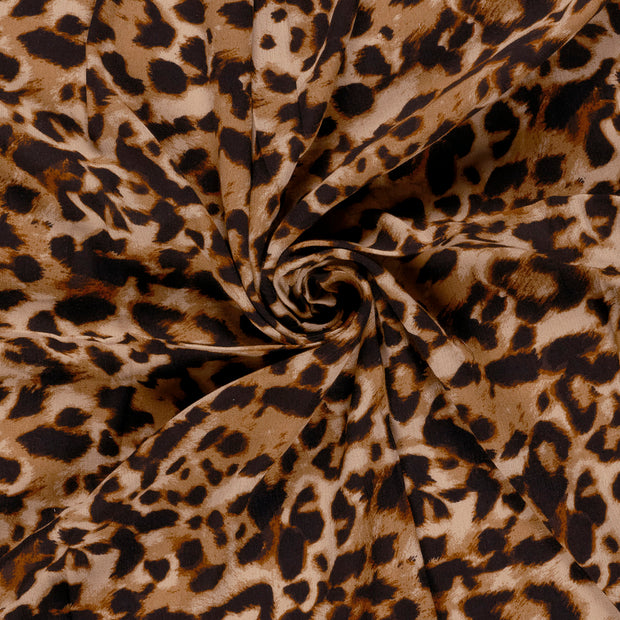 Borken Crepe tissu Camel imprimé 