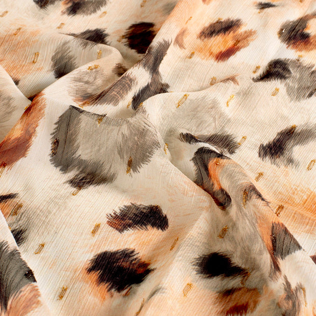 Chiffon tissu Glitter Orange