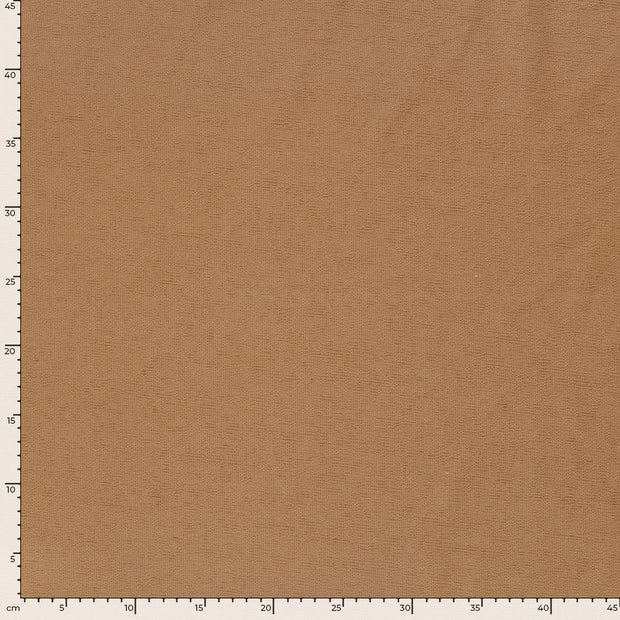 Terry Crepe fabric Unicolour Nutmeg