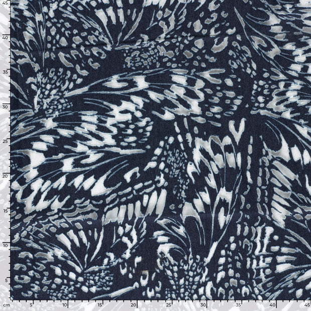 Jeans fabrik Schmetterlinge Jeansblau
