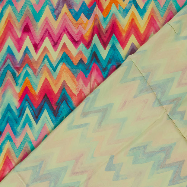 Viscose Satin fabric Abstract digital printed 