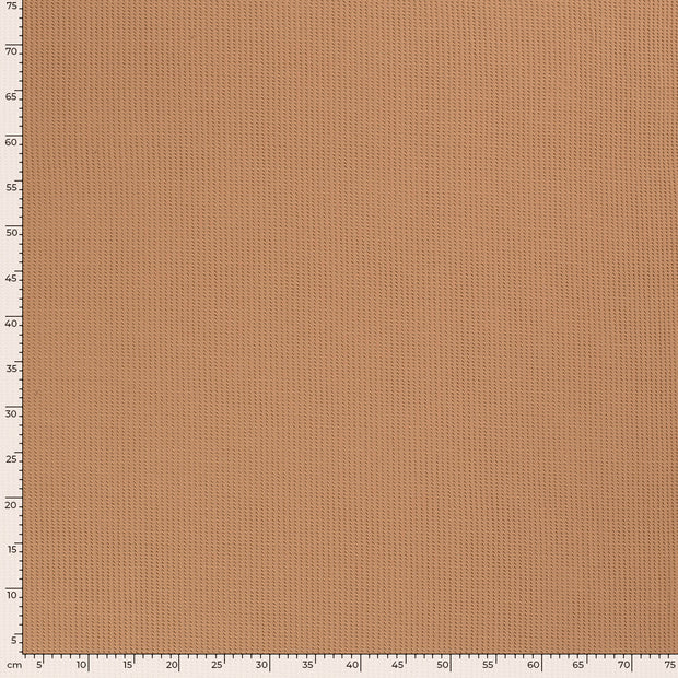 Knitted Waffle fabric Unicolour Nutmeg
