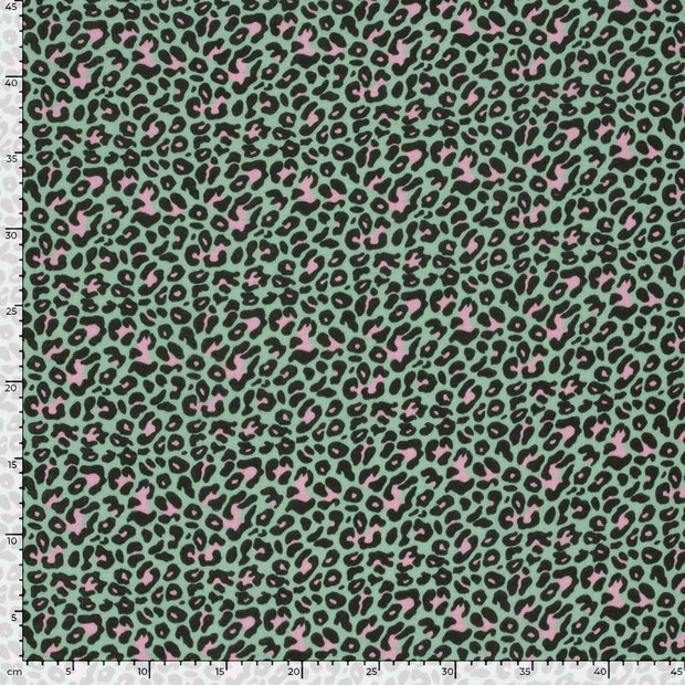 Muslin fabric Panther Mint