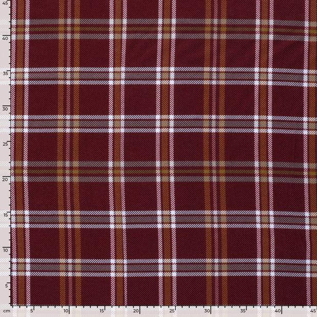 Flanell fabrik Karo's Rot
