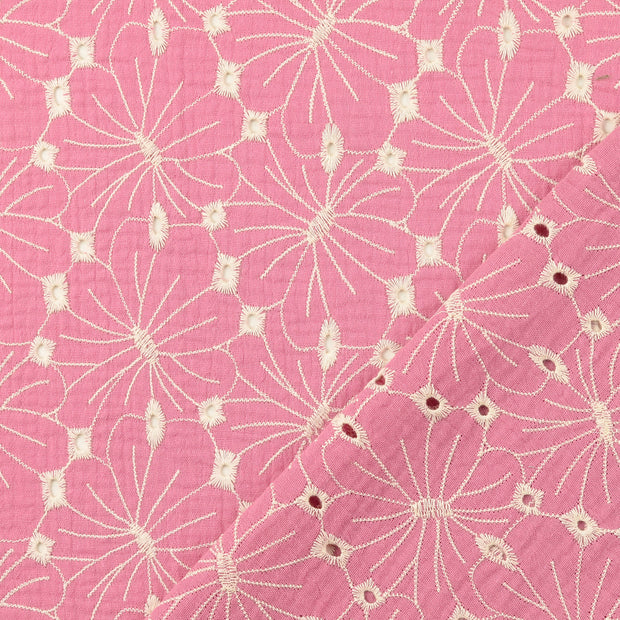 double gaze tissu Bordeaux 