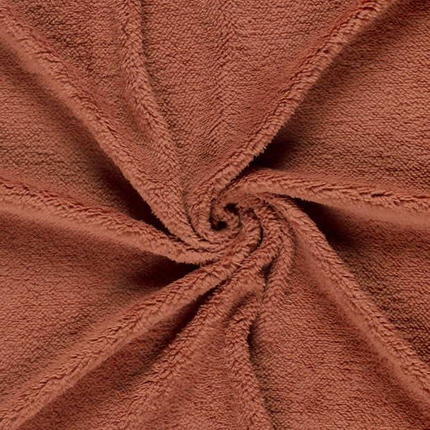 Sherpa Fleece fabrik Rotes Holz 