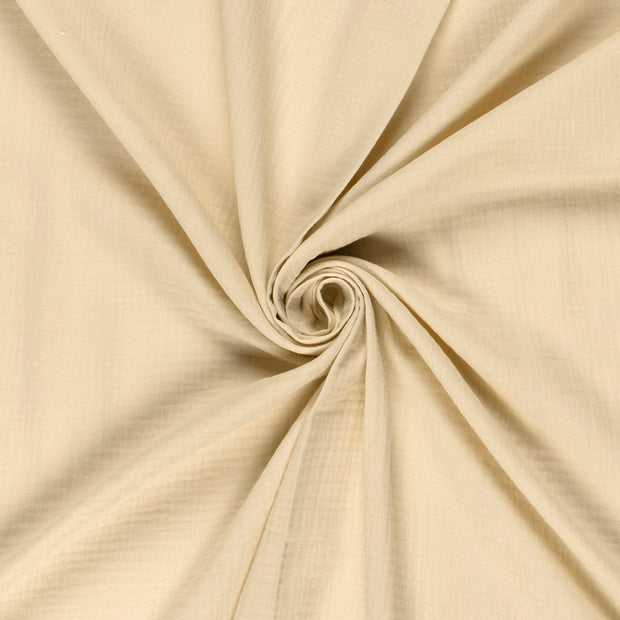 Double Gaze GOTS biologique tissu Beige 