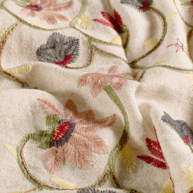  tissu fleurs Beige