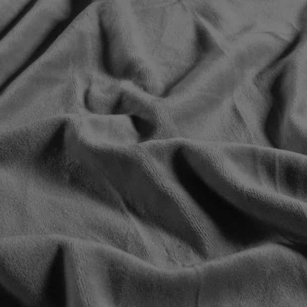 Supersoft Velvet fabrik Uni Dunkelgrau