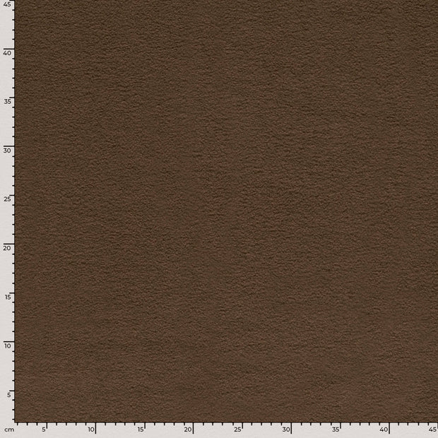 Fleece fabrik Melange Braun
