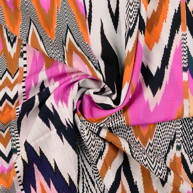Popeline de Viscose tissu multicolore 