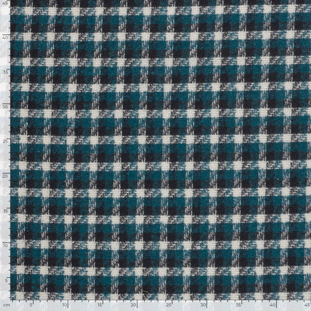 Jacquard fabric Checks Petrol