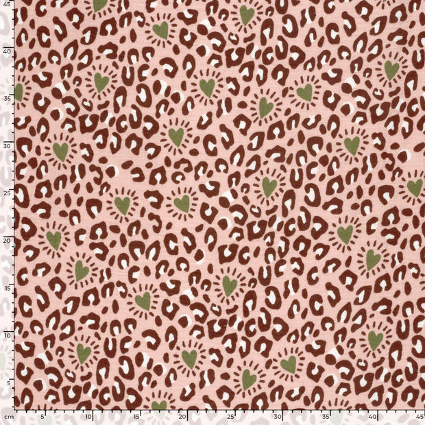 Muslin fabric Panther Light Pink