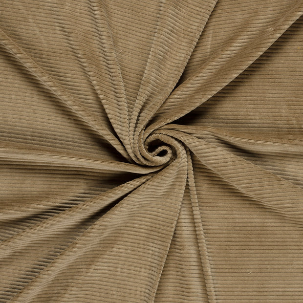 Nicky Velours Rib tissu Camel 