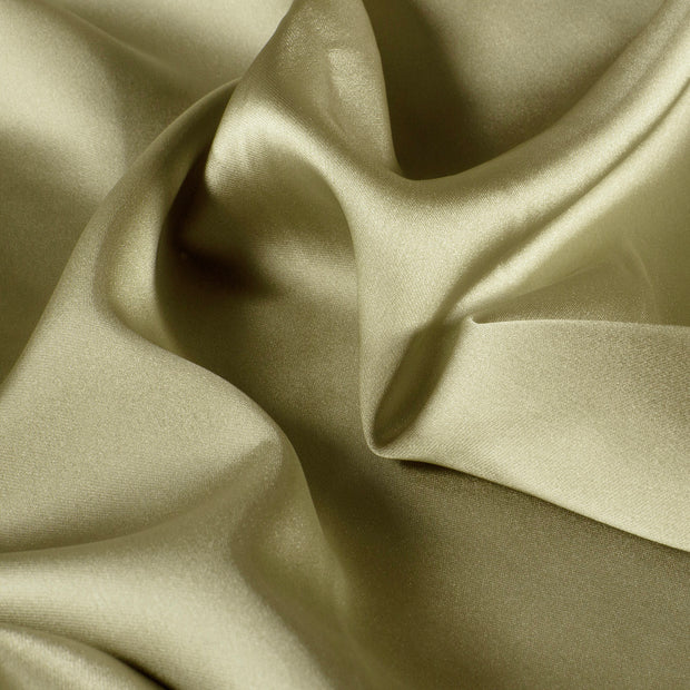 Satin fabrik Uni Taupe Grau