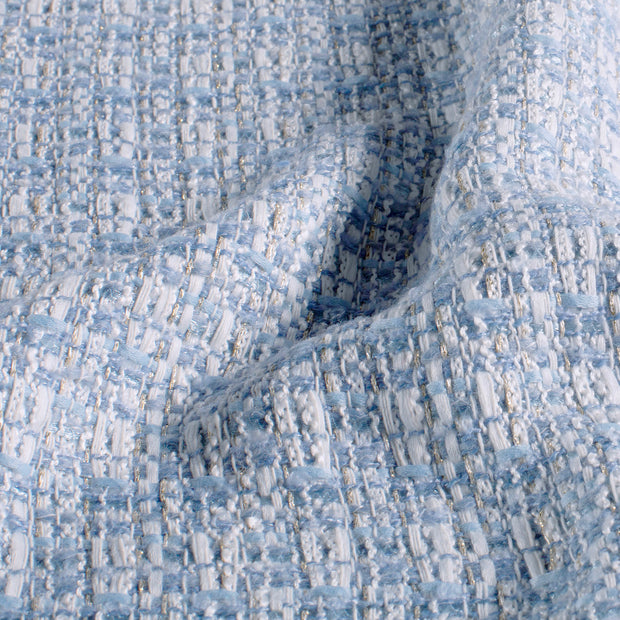 Bouclé tissu Carreaux Indigo