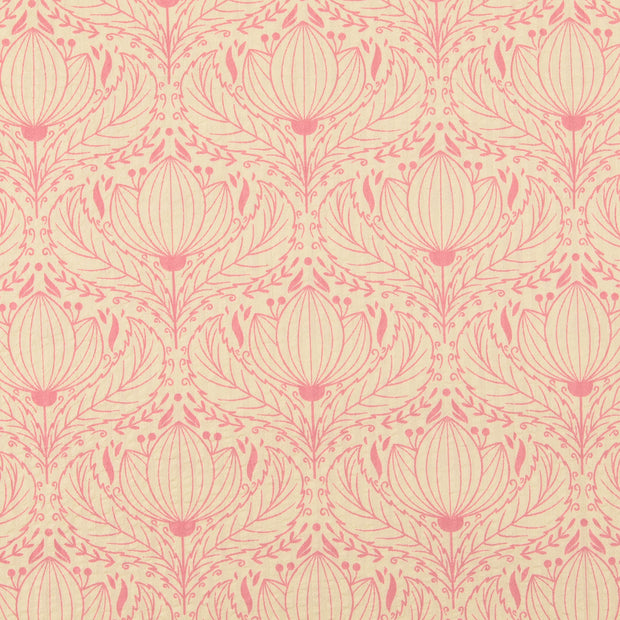 Seersucker tissu ornements Rose clair