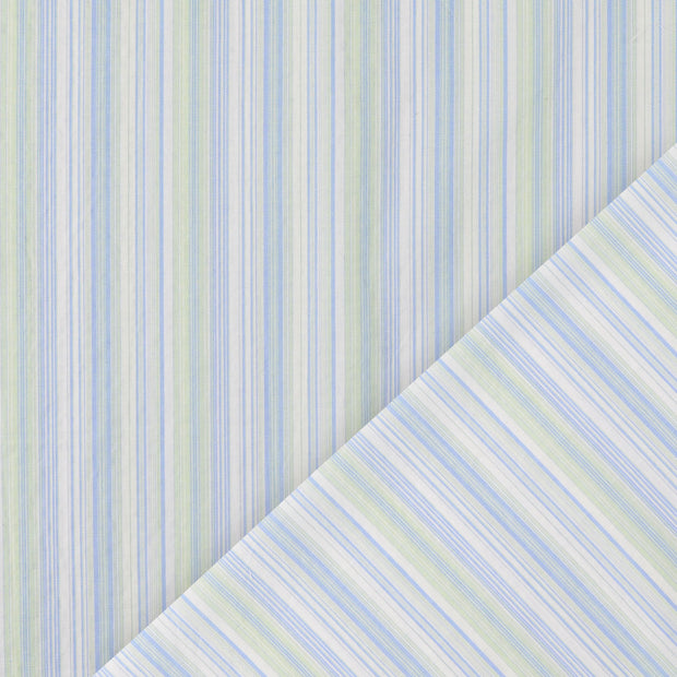 Popeline de coton tissu multicolore fil teint 