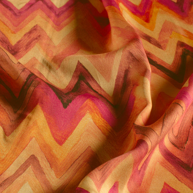 Viscose Satin tissu Abstrait Camel