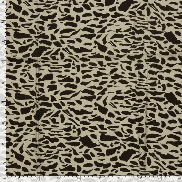 Viscose Twill fabrik Abstrakt Beige