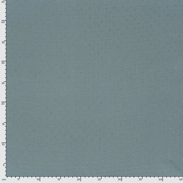 Double gaze tissu pois Indigo