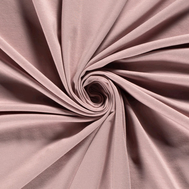 Jersey de Bambou tissu Unicolore Rose clair