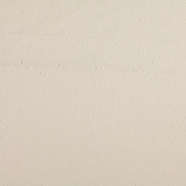 voile fabric Flowers white