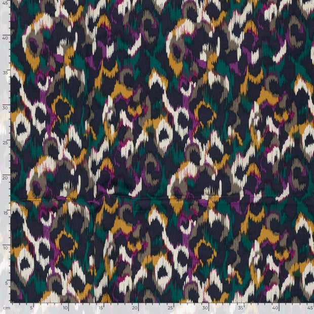 Viscose Satin fabrik Abstrakt Violett