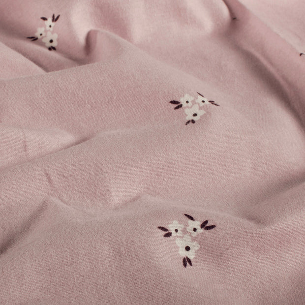 Flanell fabrik Blumen Nude