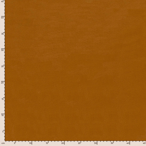 Cotton Fleece fabric Unicolour Caramel