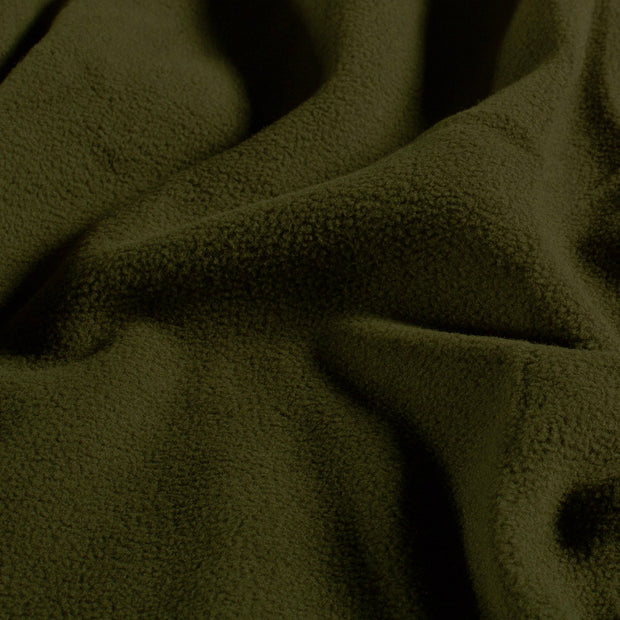 Polaire tissu Unicolore Vert Olive