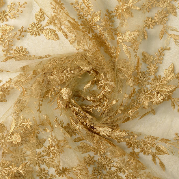 Dentelle tissu Marron taupe 