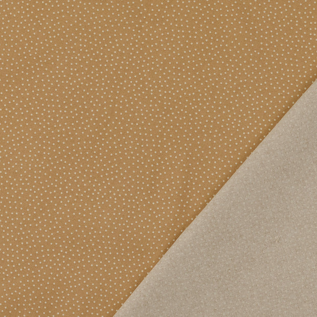 Cotton Poplin fabric Beige printed 