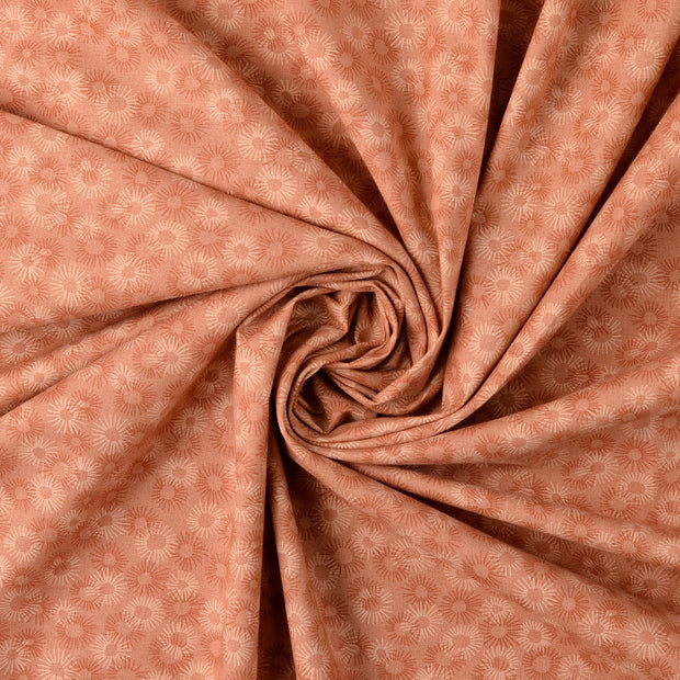 Popeline de Coton tissu Vieux rose 