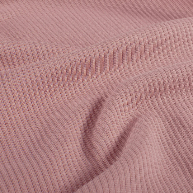 Rib Jersey fabrik Uni Hellmauve