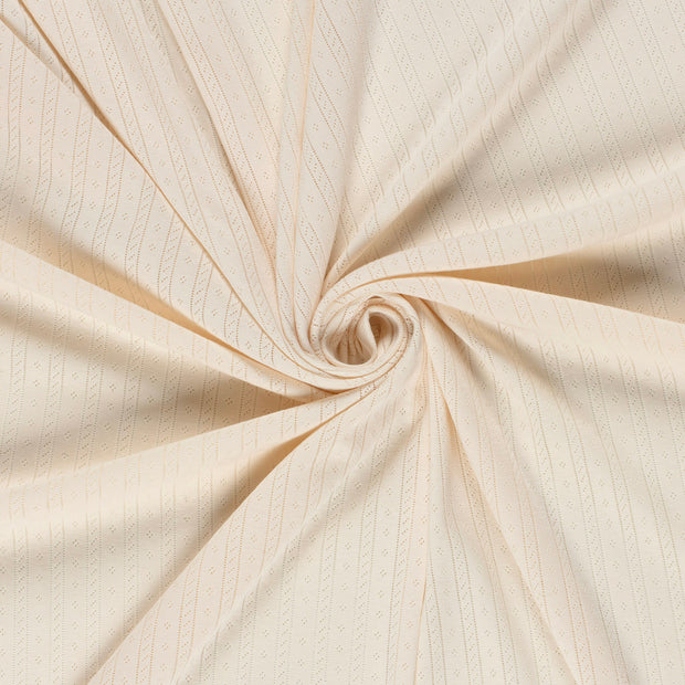 Pointelle tissu Ivory 