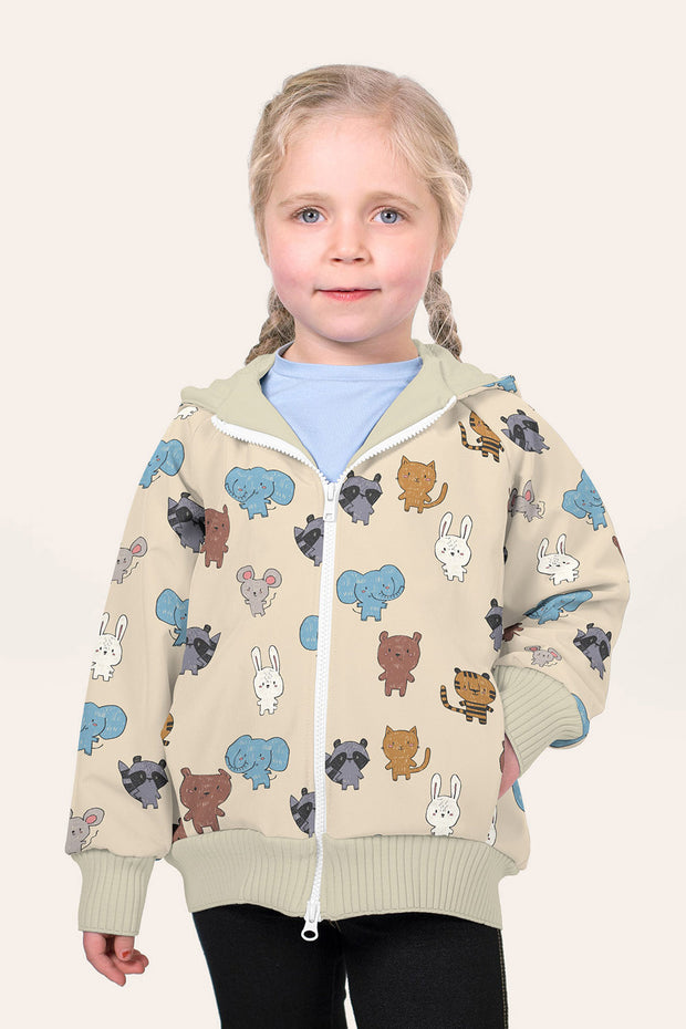 Softshell fabrik Tiere Beige