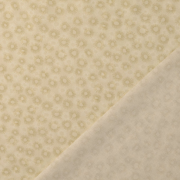 Popeline de Coton tissu Beige 
