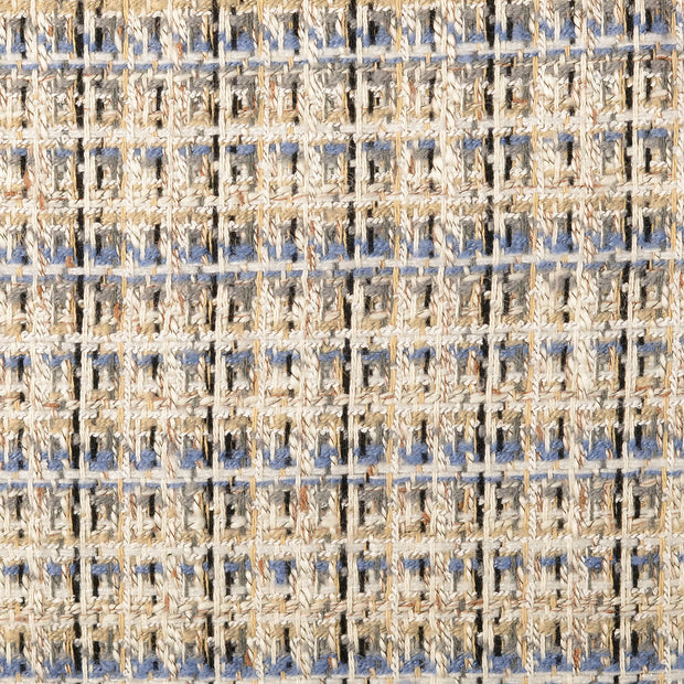 Bouclé fabric Checks Indigo