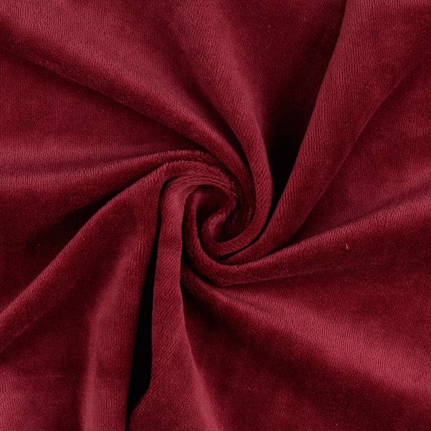 Nicky velours fabric bordeaux 
