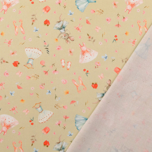 cretonne fabric beige 