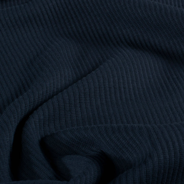 Rib Jersey fabric Unicolour Navy