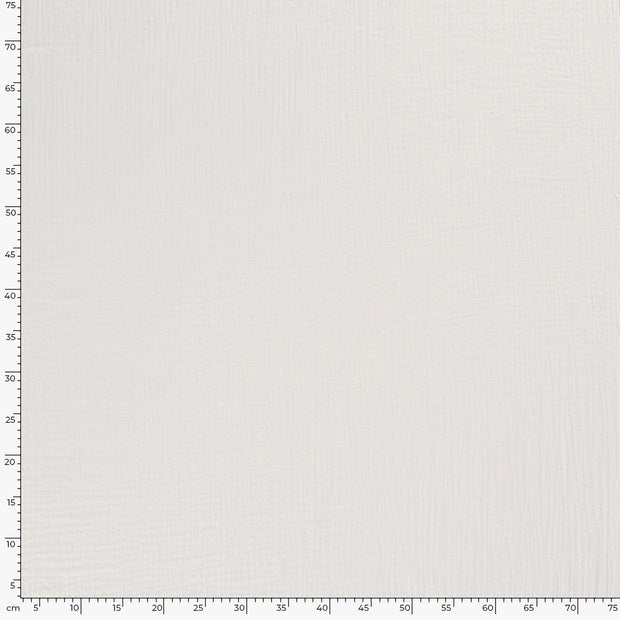 Triple Gaze tissu Unicolore Blanc cassé