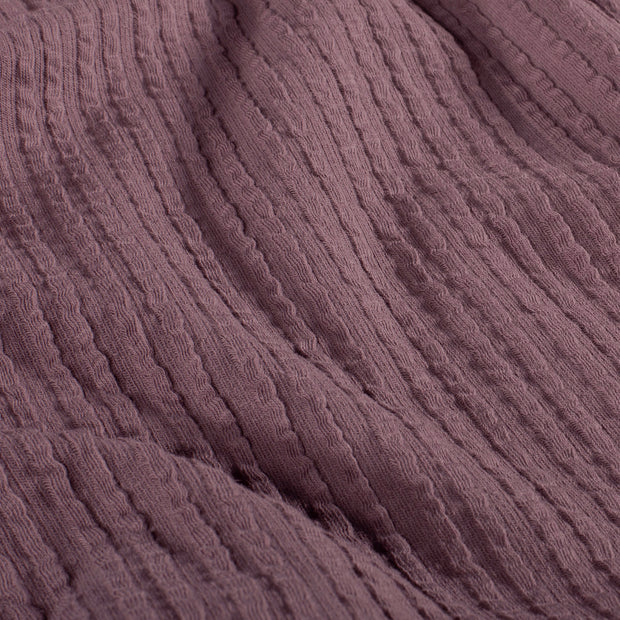 Rib Jacquard fabrik Uni Mauve