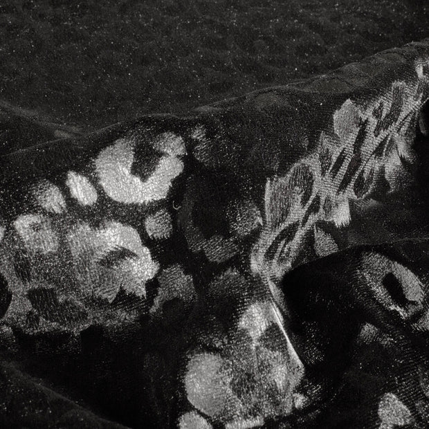 Velvet fabric Unicolour Black