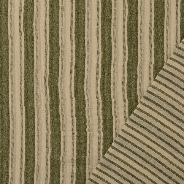 Muslin fabric Olive Green backed 